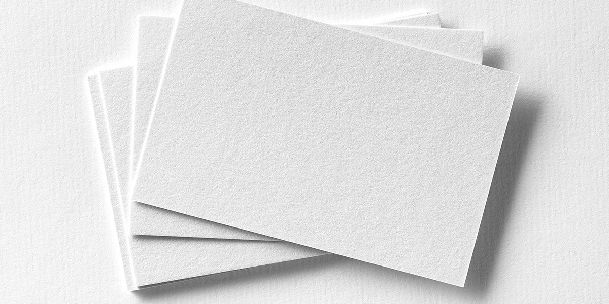 Blank business cards with textured paper